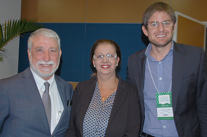 Adonai Arruda, da Serra Verde Express com Rosângela Cruz e Gonzalo Romero, da Aerolíneas Argentinas