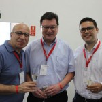 Amjad Nashashi, da Swiss Quality Hotels, Markus Largier, do Turismo de Berna, e Fernando Aquino, do Turismo de Jungfrau