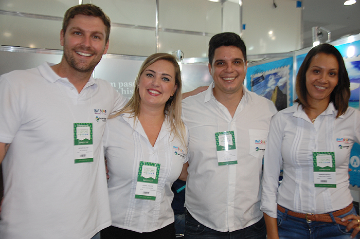 Bruno Delfini, da BWT, Caroline de Souza, Kaue Medolage e Janaina Reatti, da Serra Verde Express Bruno Delfini, da BWT, Caroline de Souza, Kaue Medolage e Janaina Reatti, da Serra Verde Express