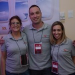 Claudia Brasil, da GOL, Anderson Salvá, da AirFrance KLM, e Paula Peroni, da Delta