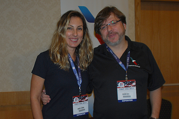Daniella Barros e Ricardo Silva, da American Airlines