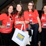 Debora Miranda, da B-Tour Turismo, Danielle Castro, da Costa do Marfim, Hellen Caroline Gozzo, da Azul, e Cleide, da Cleide Viagens