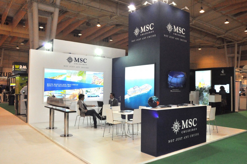 Estande da MSC Cruzeiros
