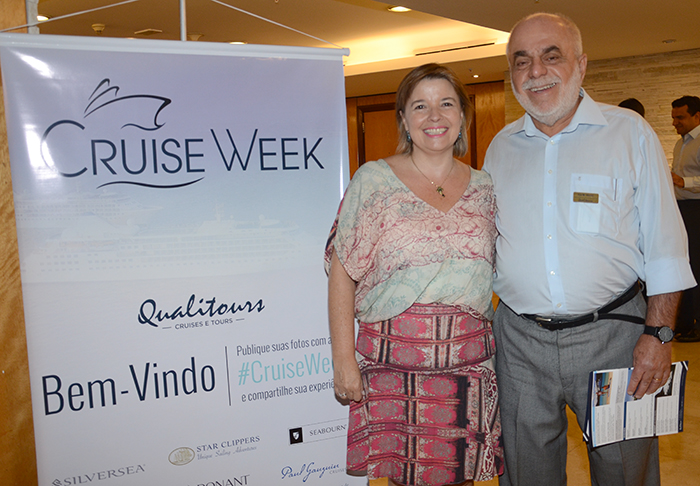 Estela Farina, da NCL, e Ilya Hirsch, da Qualitours Estela Farina, da NCL, e Ilya Hirsch, da Qualitours