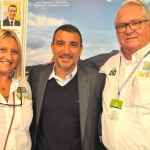 Fabían Lombardo, da Azul, com Rosa Masgrau e Roy Taylor, do M&E