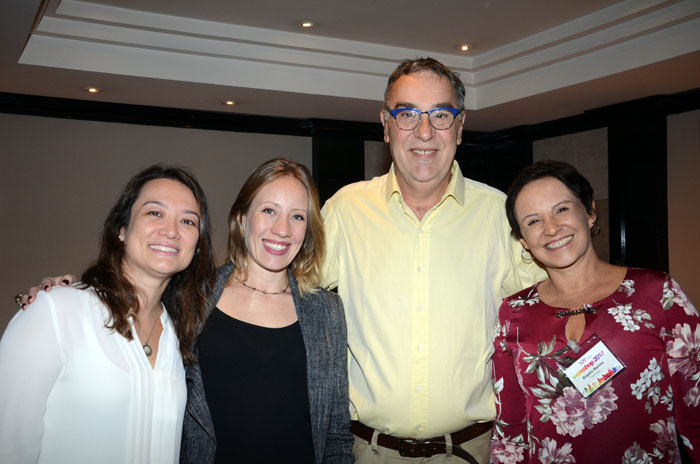 Fernanda Hashiba, da TOP D.M.C., Carol Benitez e José Zuquim, da Ambiental, e Angela Barros, da TOP D.M.C.