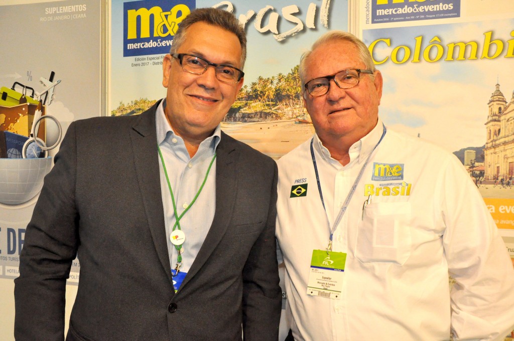 Fernando Guariza, da Tap, e Roy Taylor, do M&E Fernando Guariza, da Tap, e Roy Taylor, do M&E