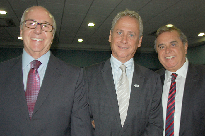 Francisco Leme, Luis Vabo e Ronaldo Waltrick, VP Administrativo, diretor de Tecnologia e Integração, e VP Financeiro da Abav, respectivamente