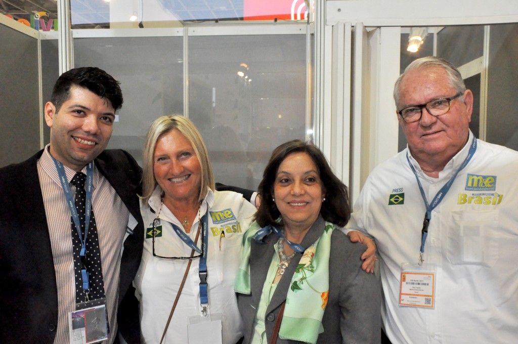 Frank Heruday, da ITB China, Rosa Masgrau, do M&E, Luz Marina, ITB China, e Roy Taylor, do M&E