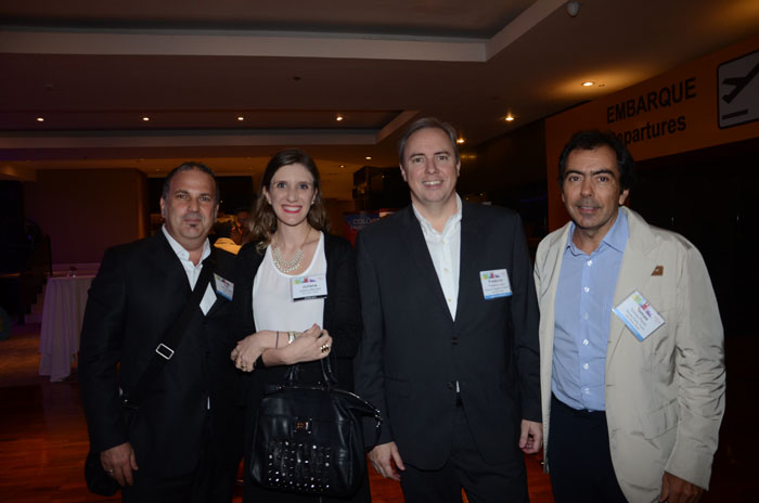 Ilan Wallach, da GSP Travel, Juliana Baraldi, Frederico Levy, da Interpoint, e Tomas Perez, da Teresa Perez