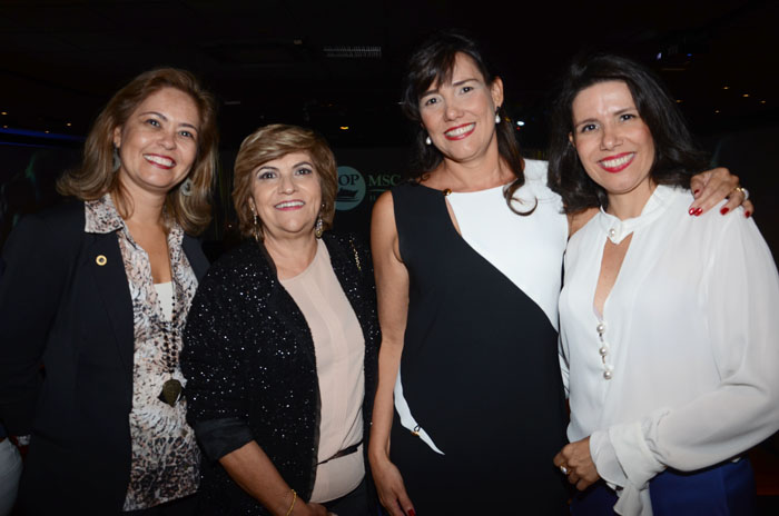Jaqueline Messina, da MSC, Saladina Gutierrez, da Sagla Viagens, Andrea Guimarães e Melissa Abreu, da Perfil Viagens