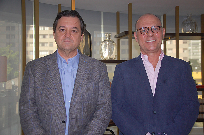 José Bouzon e Luiz Fogaça, do Arena Hotéis