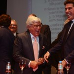 Juarez Cintra Filho e Juarez Cintra Neto, durante a palestra do Oscar Zabala