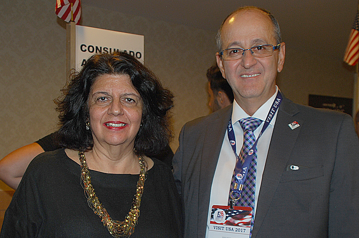 Jussara Haddad e Sergio Teixeira, do Consulado Americano