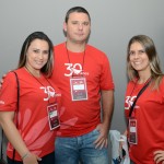 Keila e Adriano, da Popular Turismo, e Fernanda Amaral, da Via Firenze