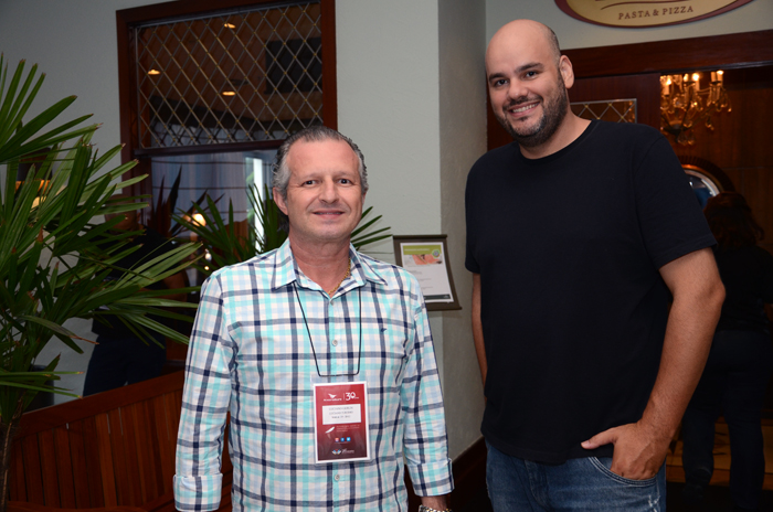 Luciano Gerlin, da Luciano Turismo, e Fabiano Alves Carvalho, da Gabriele Turismo