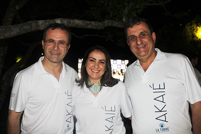 Luigi Rotunno com Claiton Armelin e Patrícia, da CVC