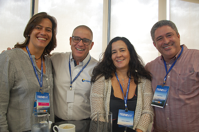 Lúcia Bentz, da Asa Norte Viagens, Alexandre Monteiro, da Trend, Carla Casotti, da Geotur e Alex Dissat, da 4 Cantos