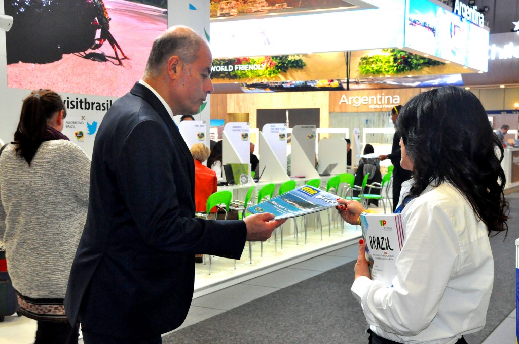 M&E distribuiu sua revista oficial sobre o Brasil durante ITB