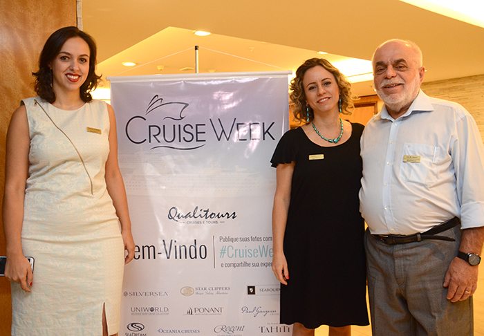 Manoela Andrade, Danielle e Ilya Hirsch, da Qualitours Manoela Andrade, Danielle e Ilya Hirsch, da Qualitours
