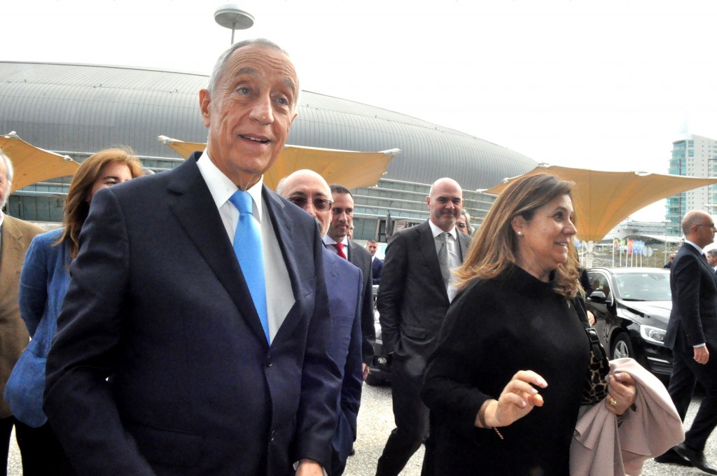 Marcelo Rebelo, presidente de Portugal, e Fátima Vila Maior, diretora da BTL Marcelo Rebelo, presidente de Portugal, e Fátima Vila Maior, diretora da BTL