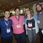 Marcos Maia e Tiago Tavares, da Younique Travelling, Adriana Spiess, da Mega Viagens, e Daniel Schattan, da Viventtus