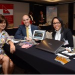 Marta Ogata, da Alfainter, Thierry Baurez, do Trump Hotels, e Kenelma de Paredes, da Turista Internacional