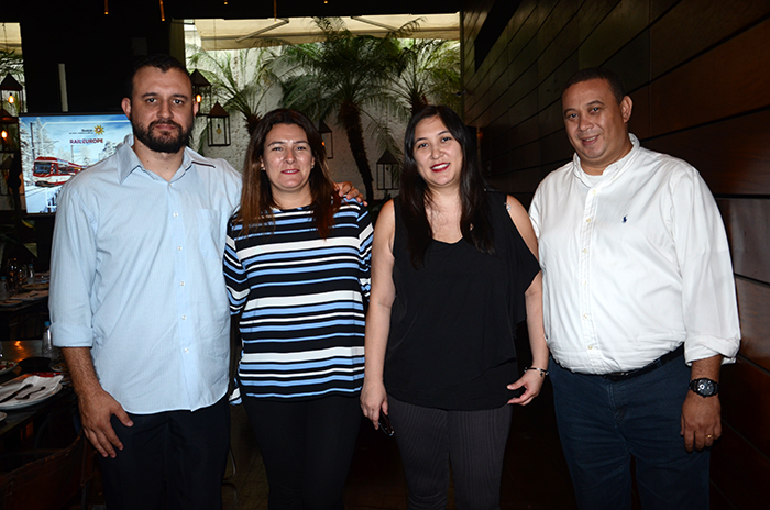 María Corinaldesi, da Rail Europe, Jaime Gomes, K'atia Takahashi e Erivaldo Silva, da MMTgapnet
