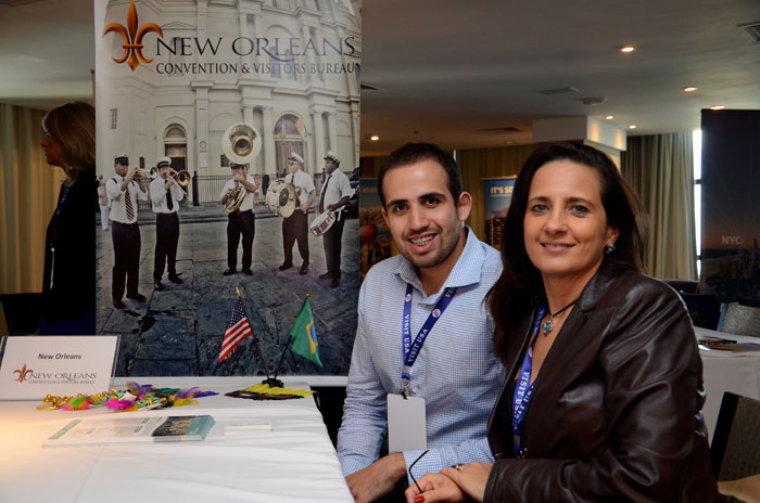 Matheus Santos e Gisela Perez, de New Orleans CVB Matheus Santos e Gisela Perez, de New Orleans CVB