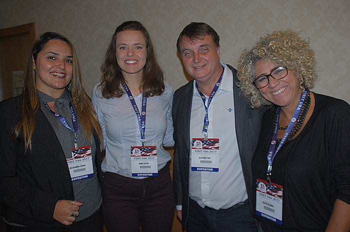 Melissandra Soares, Bruna Castro, Alexandre Dias e Gerlan Salomao, da CVC