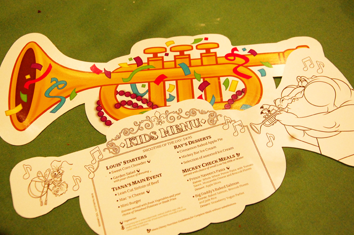 Menu infantil no Tiana's é tematizado Menu infantil no Tiana's é tematizado