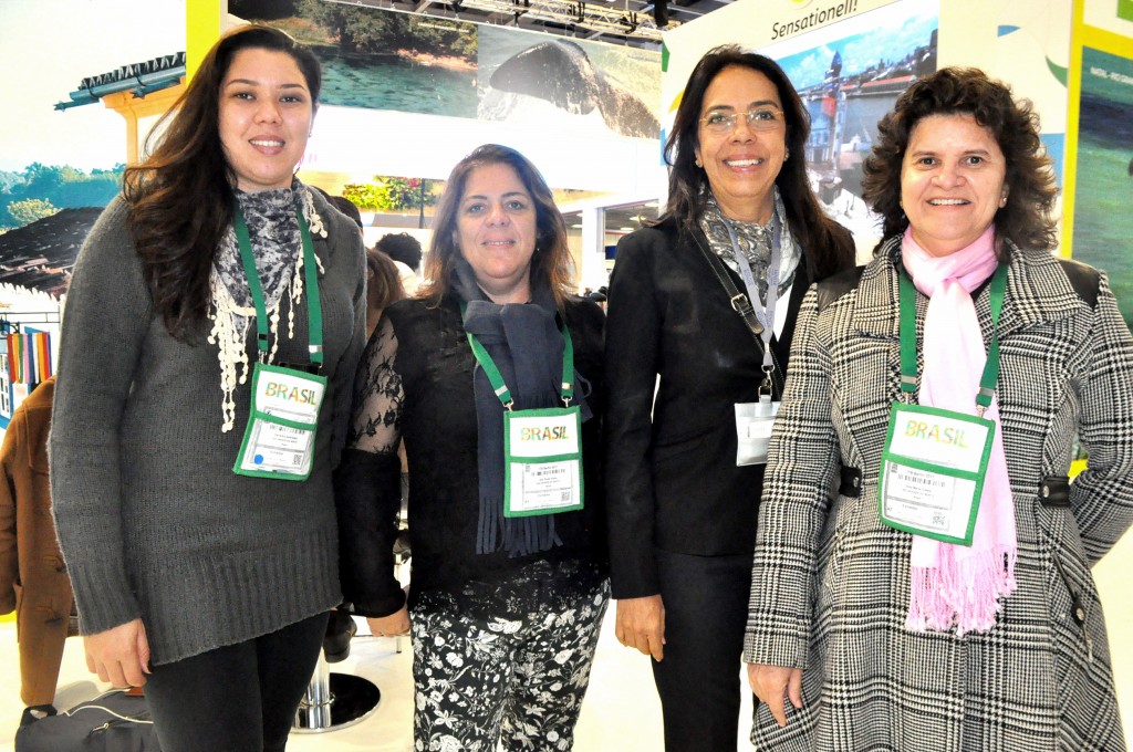 Nayara Santana e Ana Paula Vieira, do RN, Maria Helena, do Tivoli Hotels, e Ana Maria Costa, presidente da Emprotur-RN