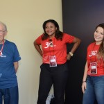 Orlando Domingues, da Ancoradouro, Cristina Santos, da Evolução Turismo, e Nathália da SIlva, da Lets Go