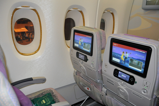 Poltronas da classe econômica do A380 Poltronas da classe econômica do A380