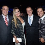 Roberto Affonseca, da MSC, Caroline Araujo e Fábio Puccetti, da Total Viagens, e Bruno Cordaro, da MSC