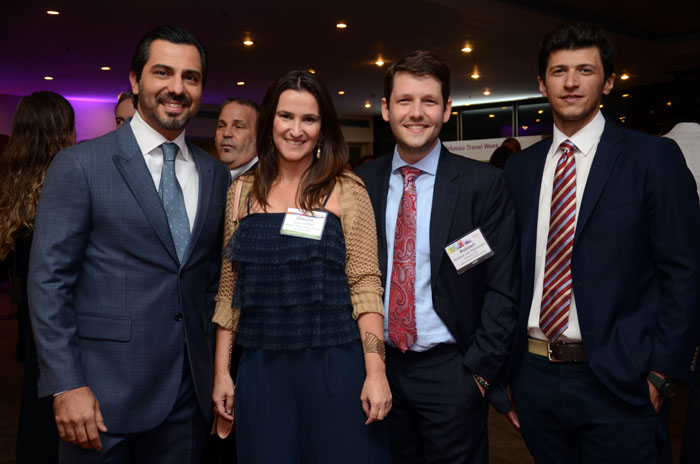 Rodrigo Lovatti, da Belmond, Glaucia Mayr, da Regent, Robbert Van Rijsbergen, da Virtuoso, e Mauro Henrique Marcilio, da Interpoint