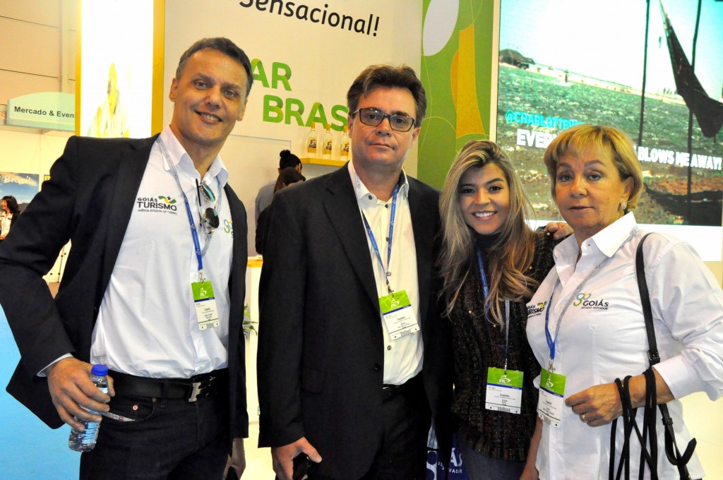 Roque Melo, Ivan Garcia, Talina di Martino e Maria Pereira, da Goiás Turismo Roque Melo, Ivan Garcia, Talina di Martino e Maria Pereira, da Goiás Turismo