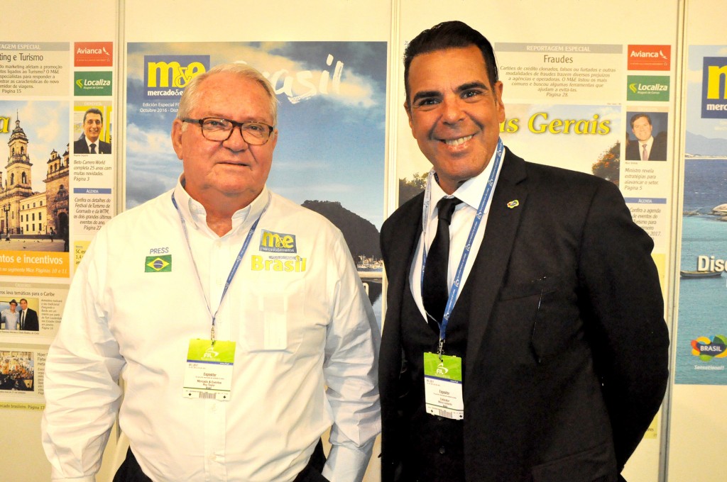 Roy Taylor, do M&E, e Marco Lomanto, da Embratur Roy Taylor, do M&E, e Marco Lomanto, da Embratur