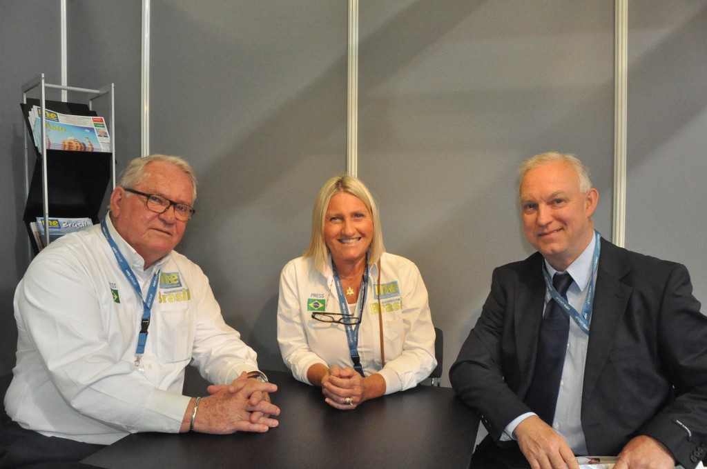 Roy Taylor e Rosa Masgrau, do M&E, e Thierry Nicolas, da Transnico International