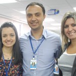 Thaise Salzgeber, André Torres e Thaís Medina, do Marketing da Trend