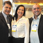 Valci Souza, da Avianca, Ana Lucia Gomes, da Air Canada, e Adriano Gomes, da CVC