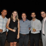 Yuri Benites e Jurema Fernandes, da Fundação Itaipu, Ivan Baptista, do Parque Iguaçu, Rodrigo Chibiaqui, da Itaipu, e Alexandre Jung, do Iguassu CVB