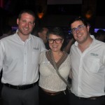 Ana Flavia, de Kissimmee, entre Felipe Timerman e Martim Diniz, do SeaWorld