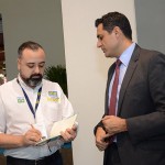 Anderson Masetto, do M&E, com Carlos Antunes, da Alitalia