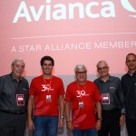 Juarez Neto e Juarez Cintra, da Ancoradouro, com Ian Gillespie, Tarcisio Gargioni e Rodrigo Napoli, da Avianca