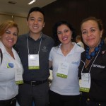 Michelle Teixeira, da Adval Turismo, Luis Paulo Yamaguchi, da Laghetto Hotéis, Karine Matteo, da Aerolíneas Argentinas e Marta Freitas, da Martur