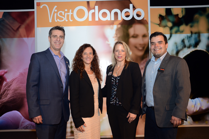 Patrick Yvars, Jane Terra, Danielle Hollande, e Andre Almeida, do Visit Orlando Patrick Yvars, Jane Terra, Danielle Hollande, e Andre Almeida, do Visit Orlando