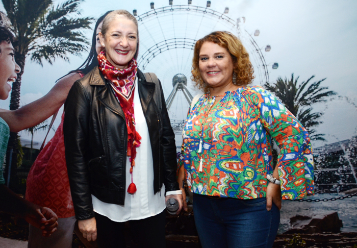 Terezinha Oliveira, da Latam Travel, e Berenice Miranda, da CIA Vip Terezinha Oliveira, da Latam Travel, e Berenice Miranda, da CIA Vip