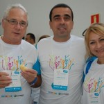 Ubirajara da Silva, da ASSP, com Daniel Issa e Vilaní Oliveira, da Ciatour