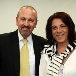 Cláudio Ferrete, da Royal Caribbean, e Carla Calil, da Stella Barros